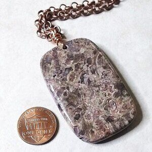 BIG! Bold + Chunky Men's Jasper Pendant -Desert Sage Camouflage Camo Pattern